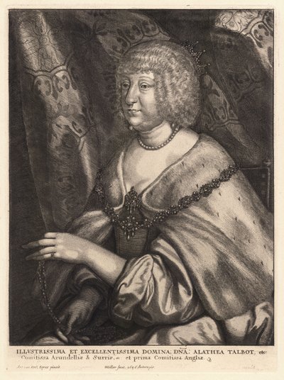 Altheia, Countess of Arundel. State 4 by Wenceslaus Hollar